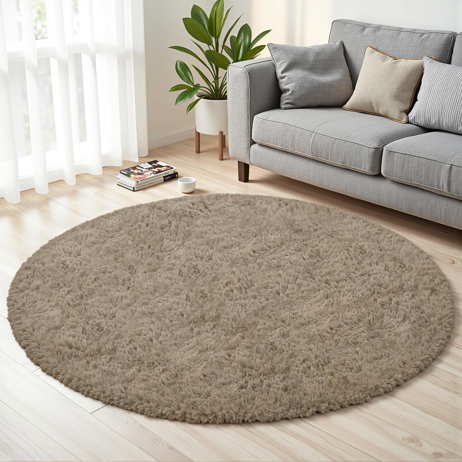 8x10 Area Rug for Living Room:Ultra Soft Fluffy Shag Black Rugs,Large Fuzzy Plush Indoor Non Slip Carpet Washable Rug for Bedroom Kids Nursery Office Dorm Modern Decor(Black)
