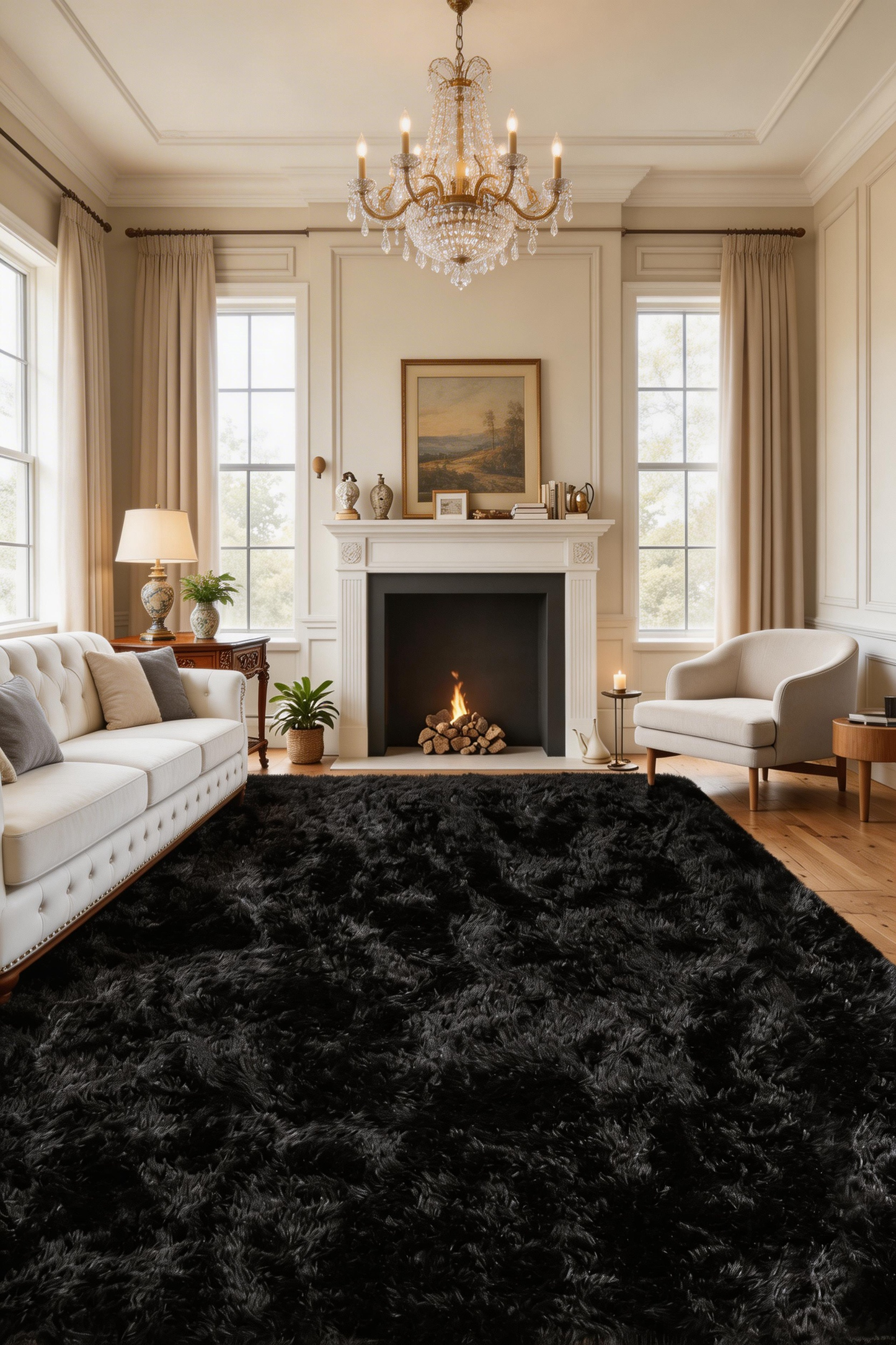 Xafir Cloud-Walk Series: Ultra-Plush Shaggy Area Rug (8'x10') – GCC Certified Comfort for Modern Homes